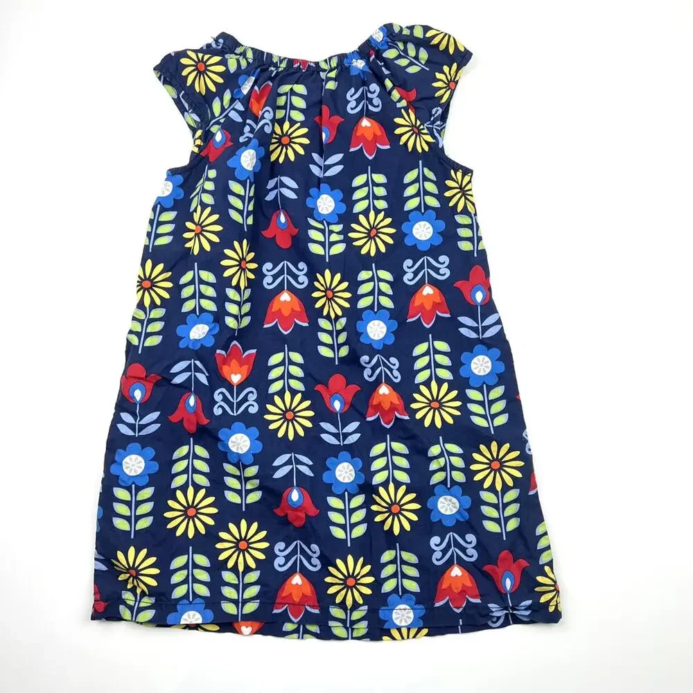 Hanna Andersson Navy Floral Shift Dress